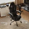 Thumbnail Gaming Chair with Footrest, Ergonomic Leather Mesh Chair, Massage Lumbar Support — Smart Chairs, Dowinx