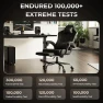 Thumbnail Gaming Chair with Footrest, Ergonomic Leather Mesh Chair, Massage Lumbar Support — Smart Chairs, Dowinx
