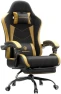 Thumbnail Gaming Chair with Footrest, Ergonomic Leather Mesh Chair, Massage Lumbar Support — Smart Chairs, Dowinx