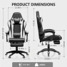 Thumbnail Gaming Chair with Footrest, Ergonomic Reclining, Lumbar Support & Massage, High Back Racing Style, Adjustable Headrest,... — Smart Chairs, Mr IRONSTONE