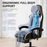Thumbnail Gaming Chair with Footrest, Ergonomic Reclining, Lumbar Support & Massage, High Back Racing Style, Adjustable Headrest,... — Smart Chairs, Mr IRONSTONE