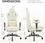 Thumbnail Gaming Chair with Footrest, Massage Lumbar Support — Massage Chairs, Morkprism