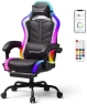 White with RGB LED and Bluetooth Speakers