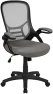 Thumbnail High-Back Swivel Office Chair with Adjustable Lumbar Support and Seat Height, Ergonomic Mesh Desk Chair with Flip-Up... — Smart Chairs, Flash Furniture