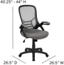 Thumbnail High-Back Swivel Office Chair with Adjustable Lumbar Support and Seat Height, Ergonomic Mesh Desk Chair with Flip-Up... — Smart Chairs, Flash Furniture