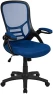 Thumbnail High-Back Swivel Office Chair with Adjustable Lumbar Support and Seat Height, Ergonomic Mesh Desk Chair with Flip-Up... — Smart Chairs, Flash Furniture