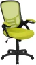 Thumbnail High-Back Swivel Office Chair with Adjustable Lumbar Support and Seat Height, Ergonomic Mesh Desk Chair with Flip-Up... — Smart Chairs, Flash Furniture
