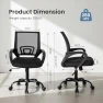 Thumbnail Home Office Chair - Ergonomic Mid Back Mesh Desk Chair with Lumbar Support & Rocking Mode — Smart Chairs, DUMOS