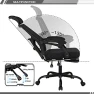 Thumbnail Mesh Ergonomic Office Chair with Footrest — Smart Chairs, Qulomvs