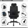Thumbnail Mesh Ergonomic Office Chair with Footrest — Smart Chairs, Qulomvs