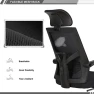 Thumbnail Mesh Ergonomic Office Chair with Footrest — Smart Chairs, Qulomvs