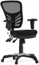 Thumbnail Mid-Back Swivel Desk Chair with Wheels, Mesh Back, Padded Seat, and Armrests — Smart Chairs, Flash Furniture