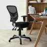 Thumbnail Mid-Back Swivel Desk Chair with Wheels, Mesh Back, Padded Seat, and Armrests — Smart Chairs, Flash Furniture