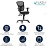 Thumbnail Mid-Back Swivel Desk Chair with Wheels, Mesh Back, Padded Seat, and Armrests — Smart Chairs, Flash Furniture