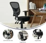 Thumbnail Mid-Back Swivel Desk Chair with Wheels, Mesh Back, Padded Seat, and Armrests — Smart Chairs, Flash Furniture