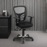 Thumbnail Mid-Back Swivel Desk Chair with Wheels, Mesh Back, Padded Seat, and Armrests — Smart Chairs, Flash Furniture