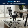 Thumbnail Mid-Back Swivel Desk Chair with Wheels, Mesh Back, Padded Seat, and Armrests — Smart Chairs, Flash Furniture