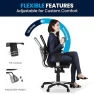 Thumbnail Mid-Back Swivel Desk Chair with Wheels, Mesh Back, Padded Seat, and Armrests — Smart Chairs, Flash Furniture