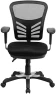 Thumbnail Mid-Back Swivel Desk Chair with Wheels, Mesh Back, Padded Seat, and Armrests — Smart Chairs, Flash Furniture