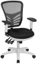 Thumbnail Mid-Back Swivel Desk Chair with Wheels, Mesh Back, Padded Seat, and Armrests — Smart Chairs, Flash Furniture