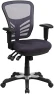 Thumbnail Mid-Back Swivel Desk Chair with Wheels, Mesh Back, Padded Seat, and Armrests — Smart Chairs, Flash Furniture