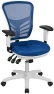 Thumbnail Mid-Back Swivel Desk Chair with Wheels, Mesh Back, Padded Seat, and Armrests — Smart Chairs, Flash Furniture