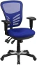 Thumbnail Mid-Back Swivel Desk Chair with Wheels, Mesh Back, Padded Seat, and Armrests — Smart Chairs, Flash Furniture