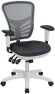 Thumbnail Mid-Back Swivel Desk Chair with Wheels, Mesh Back, Padded Seat, and Armrests — Smart Chairs, Flash Furniture