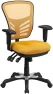 Thumbnail Mid-Back Swivel Desk Chair with Wheels, Mesh Back, Padded Seat, and Armrests — Smart Chairs, Flash Furniture