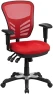 Thumbnail Mid-Back Swivel Desk Chair with Wheels, Mesh Back, Padded Seat, and Armrests — Smart Chairs, Flash Furniture