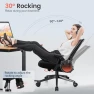 Thumbnail Office Chair with Flip-up Armrests, Ergonomic Computer Desk Chair with Adaptive Lumbar Support & Breathable Mesh — Smart Chairs, COMHOMA