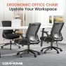 Thumbnail Office Chair with Flip-up Armrests, Ergonomic Computer Desk Chair with Adaptive Lumbar Support & Breathable Mesh — Smart Chairs, COMHOMA