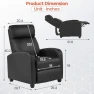 Thumbnail Recliner Sofa Massage Chair with Lumbar Support and Padded Backrest — Massage Chairs, FDW