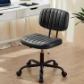 Thumbnail Small Office Desk Chair - Armless PU Leather with Lumbar Support — Smart Chairs, Sweetcrispy