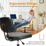 Thumbnail Small Office Desk Chair - Armless PU Leather with Lumbar Support — Smart Chairs, Sweetcrispy