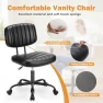 Thumbnail Small Office Desk Chair - Armless PU Leather with Lumbar Support — Smart Chairs, Sweetcrispy