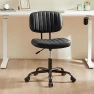 Thumbnail Small Office Desk Chair - Armless PU Leather with Lumbar Support — Smart Chairs, Sweetcrispy