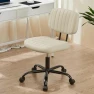 Thumbnail Small Office Desk Chair - Armless PU Leather with Lumbar Support — Smart Chairs, Sweetcrispy