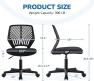 Thumbnail Student Desk Chair, Low-Back Armless Study Chair with Lumbar Support, Adjustable Swivel Office Chair — Smart Chairs, Yaheetech