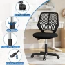 Thumbnail Student Desk Chair, Low-Back Armless Study Chair with Lumbar Support, Adjustable Swivel Office Chair — Smart Chairs, Yaheetech