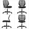 Thumbnail Student Desk Chair, Low-Back Armless Study Chair with Lumbar Support, Adjustable Swivel Office Chair — Smart Chairs, Yaheetech