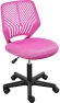 Thumbnail Student Desk Chair, Low-Back Armless Study Chair with Lumbar Support, Adjustable Swivel Office Chair — Smart Chairs, Yaheetech