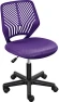 Thumbnail Student Desk Chair, Low-Back Armless Study Chair with Lumbar Support, Adjustable Swivel Office Chair — Smart Chairs, Yaheetech