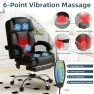 Thumbnail 6-Point Massage Office Chair with Heat, Ergonomic Reclining Desk Chair with Footrest, PU Leather Executive Chairs for... — Massage Chairs, HOMREST
