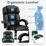 Thumbnail 6-Point Massage Office Chair with Heat, Ergonomic Reclining Desk Chair with Footrest, PU Leather Executive Chairs for... — Massage Chairs, HOMREST