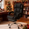 Thumbnail 6-Point Massage Office Chair with Heat, Ergonomic Reclining Desk Chair with Footrest, PU Leather Executive Chairs for... — Massage Chairs, HOMREST