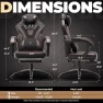 Thumbnail Fabric Gaming Chair with Footrest — Smart Chairs, Dowinx