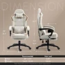 Thumbnail Fabric Gaming Chair with Pocket Spring Cushion, Massage Lumbar Support and Footrest — Smart Chairs, Dowinx