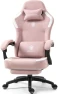 Thumbnail Fabric Gaming Chair with Pocket Spring Cushion, Massage Lumbar Support and Footrest — Smart Chairs, Dowinx