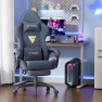 Thumbnail Gaming Chair Racing with Footrest and Massage Lumbar Cushion — Massage Chairs, Generic